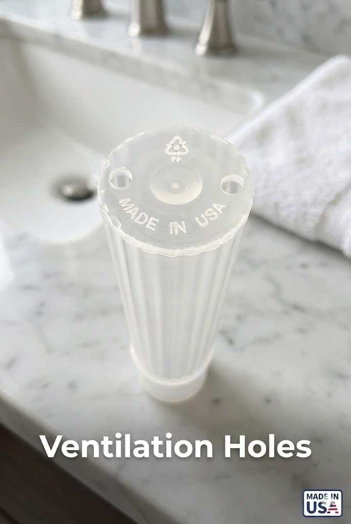 American Comb Toothbrush Holder (White) - Made in The USA. W/Ventilation Holes. - Image 3